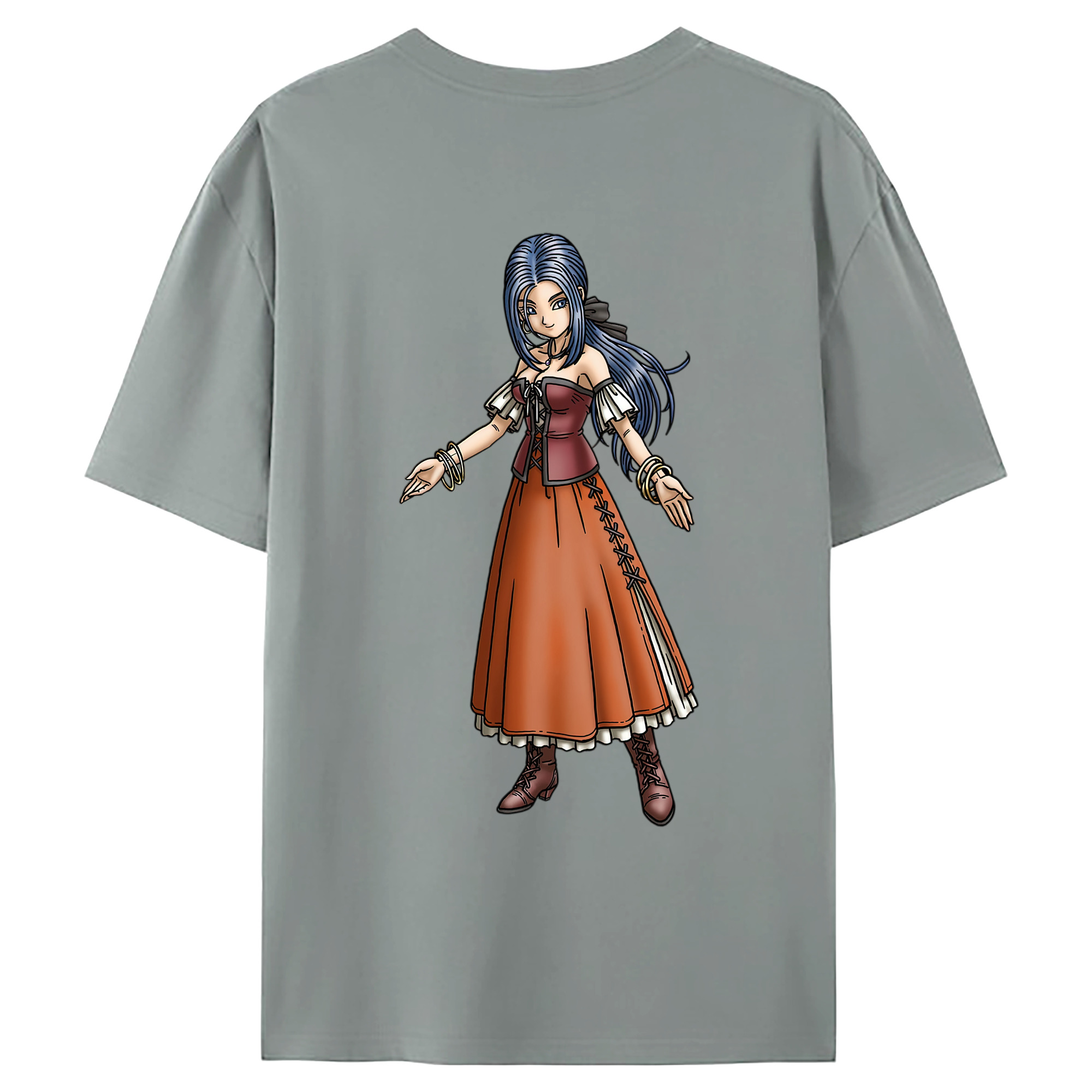 （画像用） ドラゴンクエスト Doragon Kuesuto Dragon Quest 綿100％ メンズ半袖Tシャツ（バックプリント） 通気性